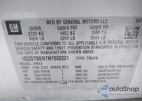 2017 Chevrolet Colorado Wt из США, поврежденный, VIN 1GCGTBEN7H1302221